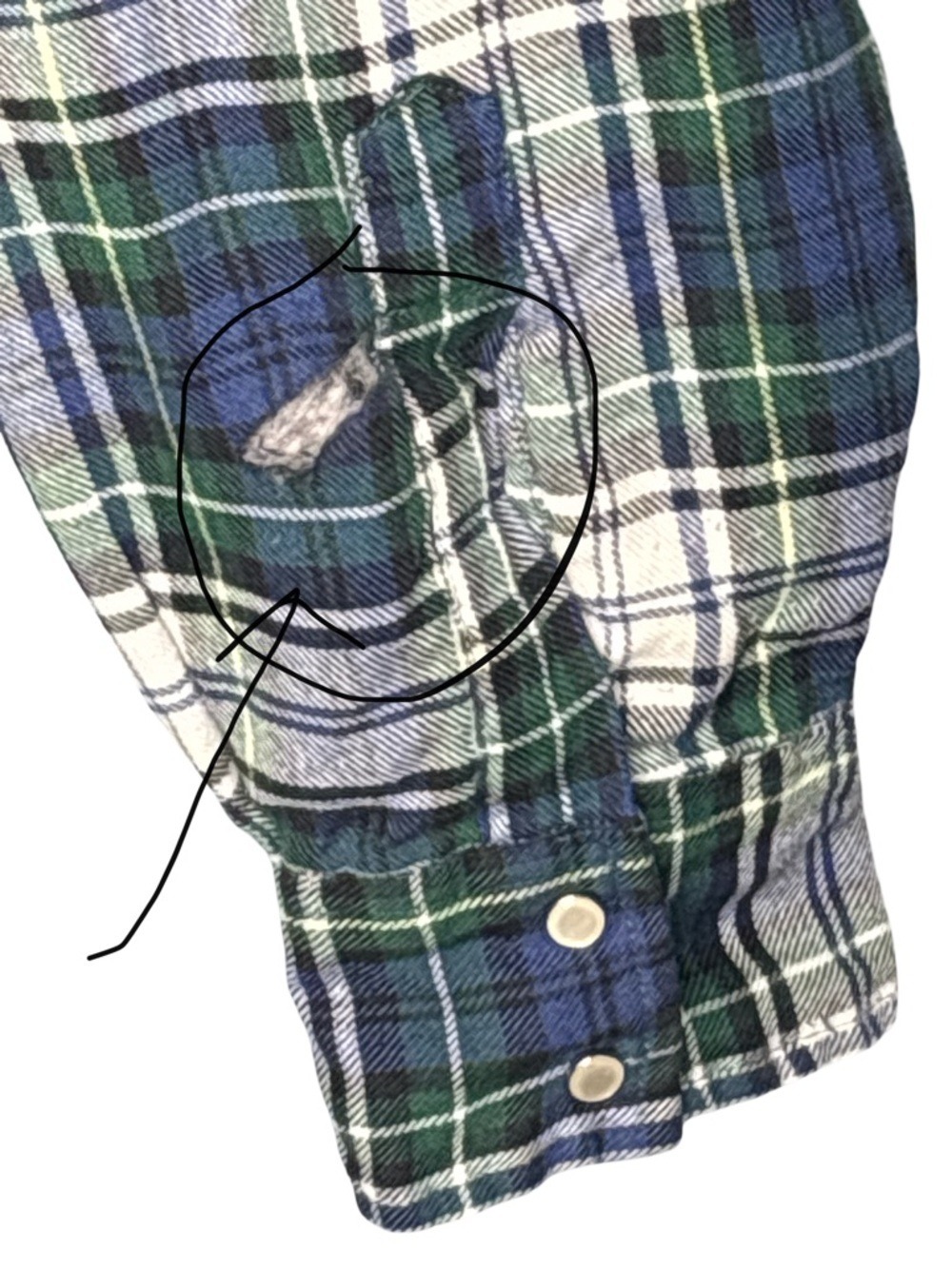 Men's Green Blue Plaid Flannel Quilted XXL Jacket - Picture 6 of 7